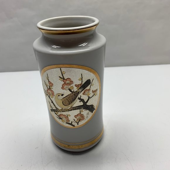 Art of Chokin Vase Japan bird - Picture 1 of 8